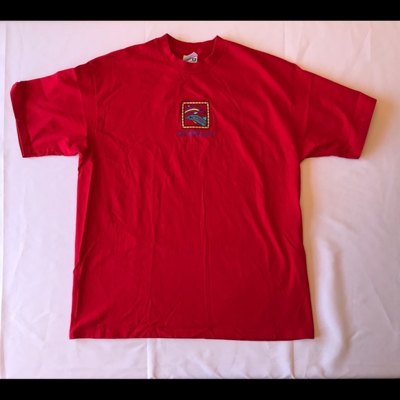 Vintage 90's Acapulco Dolphin Embroidered T Shirt - Picture 2 of 2